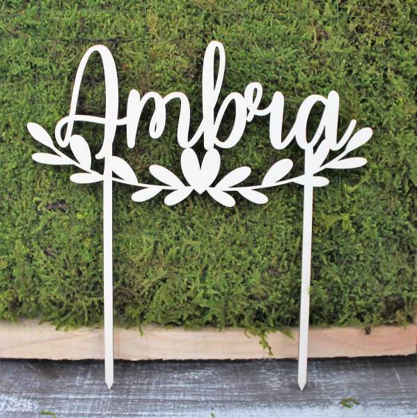 Cake topper con Nome EcoFattoArt 01